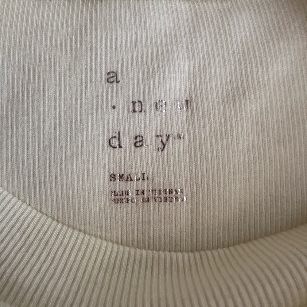 Target Butter Yellow Ribbed Fitted Tee! - Picture 3 of 3